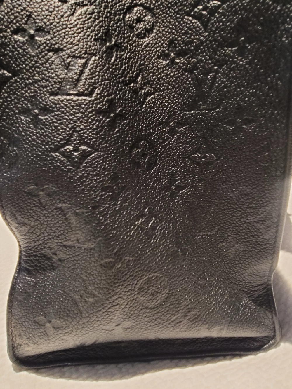 Louis Vuitton Black Monogram Embossed Tote - Picture 8 of 8